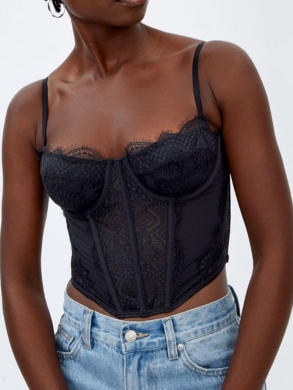Glassons Lace Mesh Corset Bustier Top 6